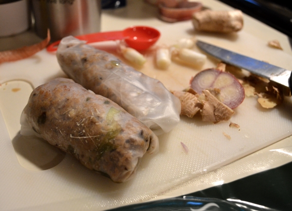 Ginger-Seitan Spring Rolls