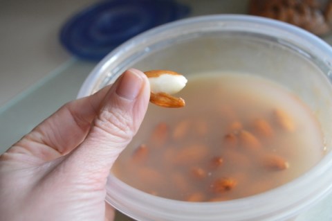 Skin comes off easily