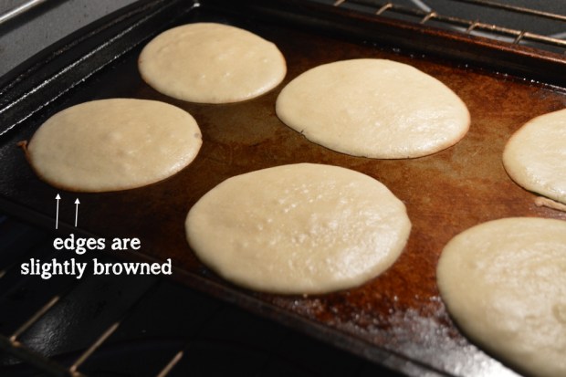 Cannoli shells baking