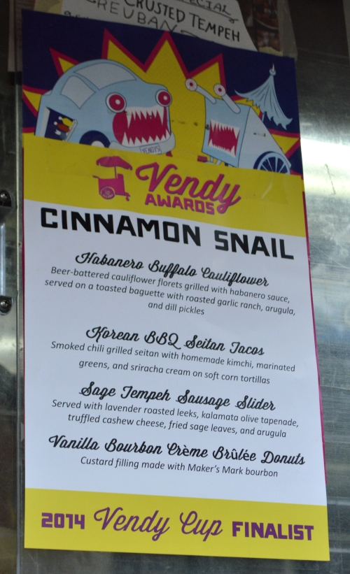 Cinnamon Snail Menu