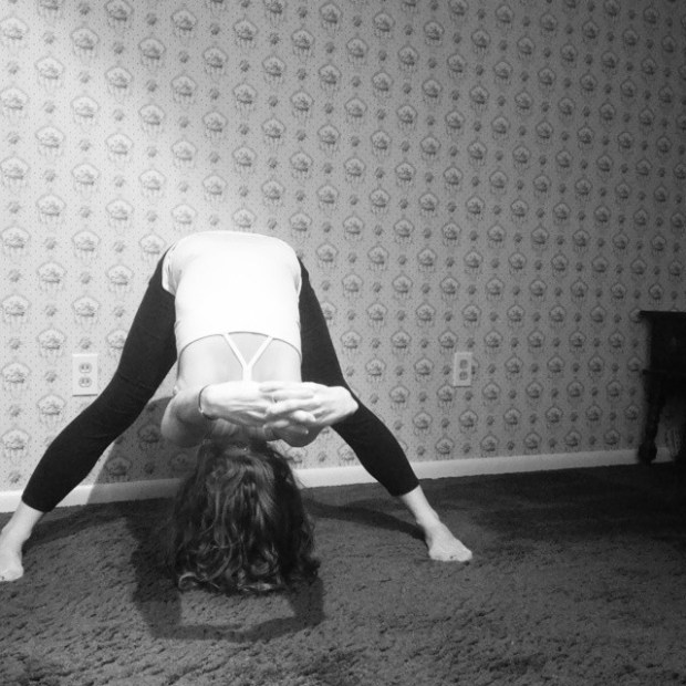 Prasarita padottanasana. Wide Legged Forward Fold