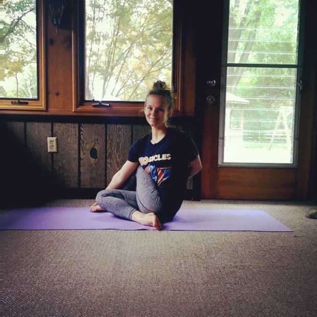 Half Lord of the Fishes Pose. Ardha Matsyendrasana