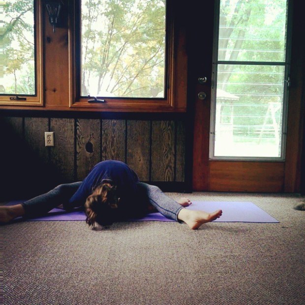 Tortoise Pose. Kurmasana