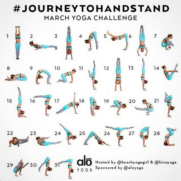 Journey To Handstand March Yoga Challenge