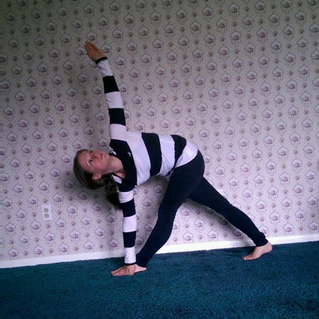 Day 8: Trikonasnana B, Revolved Triangle